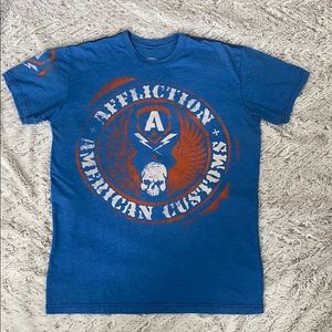 🍍4/$20🍍Blue skull and wings affliction tee shirt